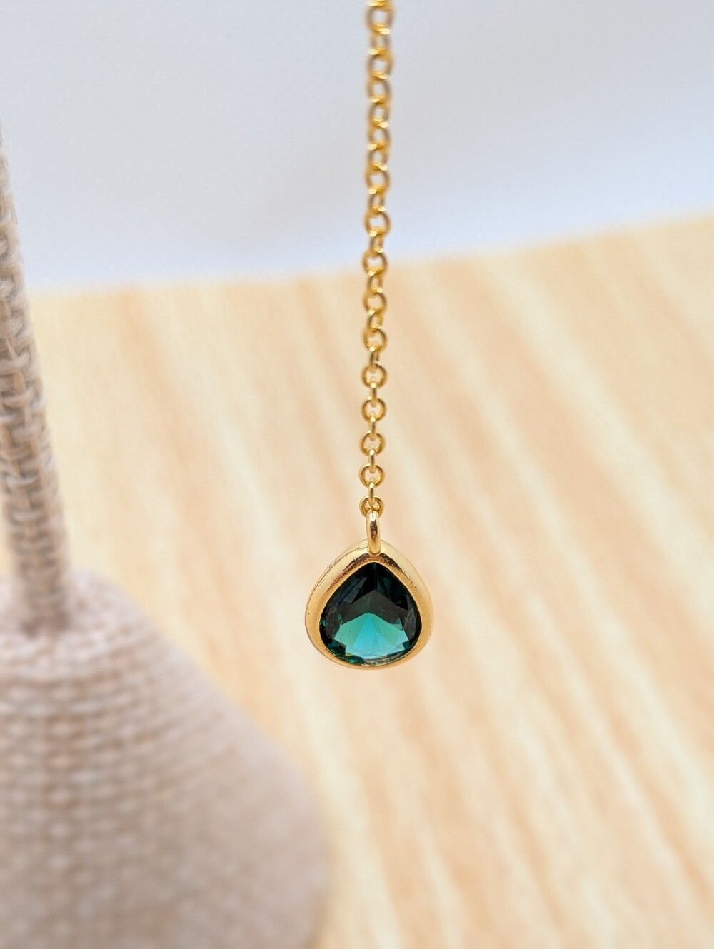 Emerald Drop Earrings - Picture 4 of 6